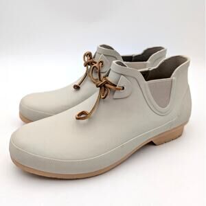 Chooka Downtown Tie Ankle Waterproof Rain Boot Women's Sand Size US11 EU42